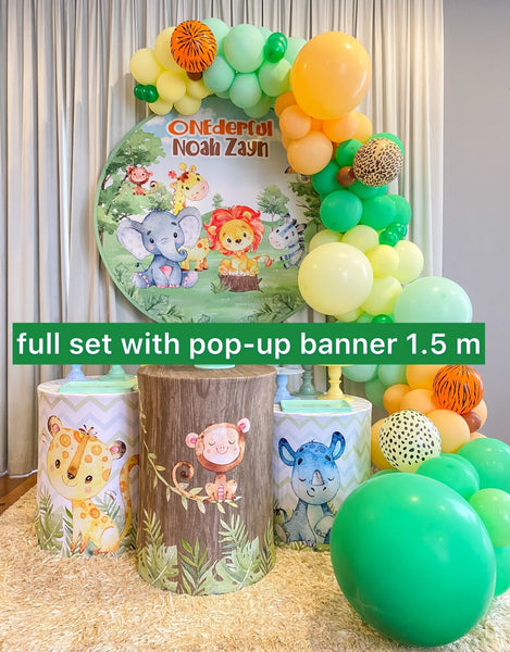 Cute animals in hot air balloon 5ft