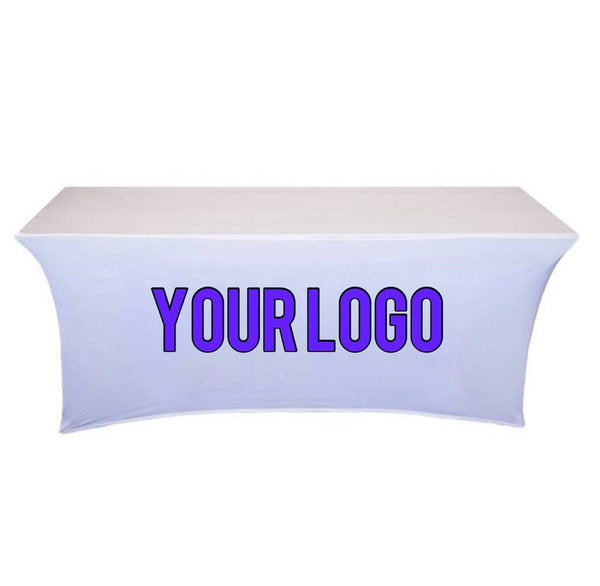 Tablecloth spandex stretch Custom full color With Your Logo Table cloth, Event Runner for table,trade shows,Tablecloth Craft Show,