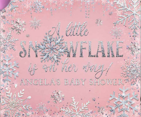 Winter Onederland, one-derland, ONEderland, woodland backdrop, 1st birthday, winter backdrop, snowflake backdrop,onederland pink, wonederland 5ft