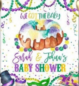 Mardi gras baby store shower