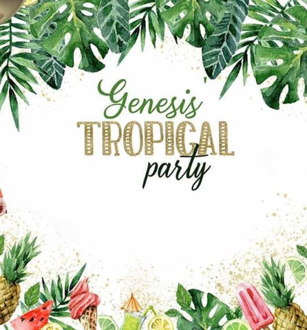 Luau backdrop, Luau banner, Luau, tropical backdrop, Hawaii backdrop, 5ft