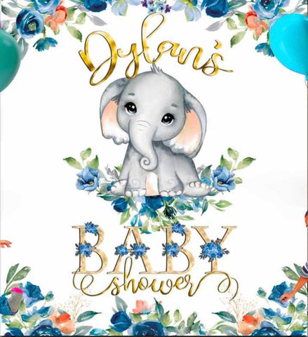 elephant baby shower, Boy 5ft