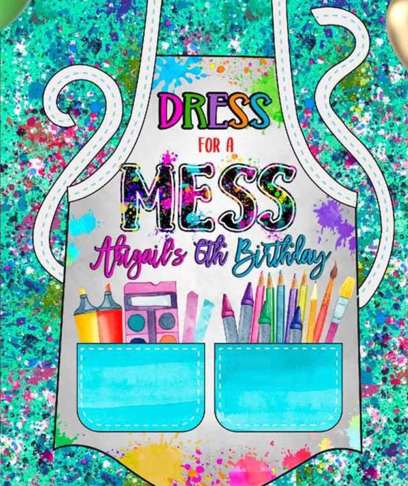 paint backdrop, painting banner, mess Art Party 5ft