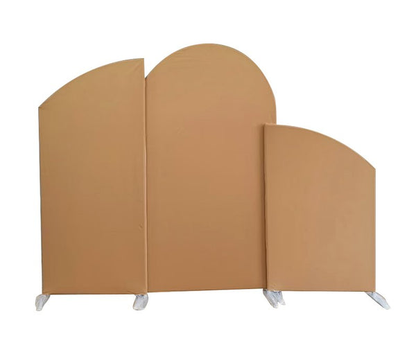 Trio new. 3pcs Arched stand Aluminum + Tension fabric. 5*7.5ft(N)+4*7ft(E)+3.3*5ft(L)
