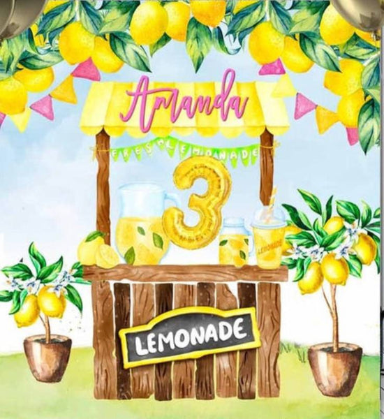 Lemonade backdrop, lemon lemons 5ft