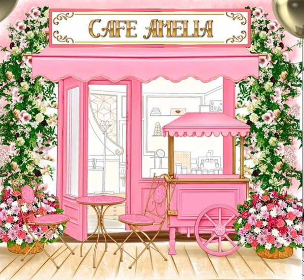 French Cafe, Paris Soiree backdrop 5ft