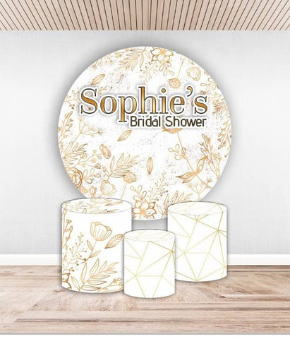 golden floral bridal shower 5ft